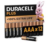 Duracell Plus pilas alcalinas AAA (paquete de 12), 1,5 V, LR03 MN2400