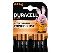 Duracell Plus Power Boost 100% Extra Life Pilas alcalinas AAA / MN2400 / LR03 (6 unidades)