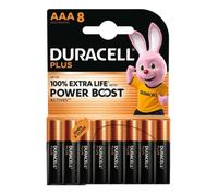 Duracell Plus Power Boost 100% Extra Life Pilas alcalinas AAA / MN2400 / LR03 (8 unidades)