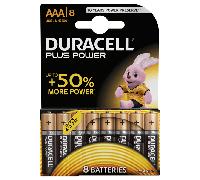 duracell plus power pila alcalina aaa lr03 pack 8