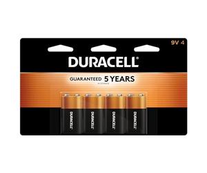 Duracell Power Plus Duralock - Pilas alcalinas, 9 V, Paquete de 4