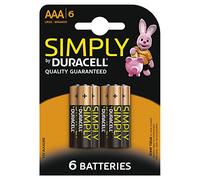 Duracell Simply - Lote de 6 pilas alcalinas AAA (1, 5 V)