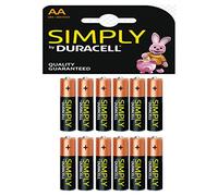 Duracell Simply Single-Use Battery AA Alcalino - Pilas (Single-Use Battery, AA, Alcalino, 1,5 V, 12 Pieza(s), Negro, Oro)