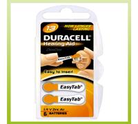 Duracell V13 6-BL (PR48/DA13) Single-Use Battery Zinc-Air 1,4 V - Pilas (batería de un Solo Uso, Zinc-Aire, botón/Moneda, 1,4 V, 6 Pieza(s), 310 mAh)