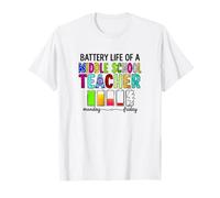 Duración de la batería de un Profesor de Secundaria Divertido Camiseta