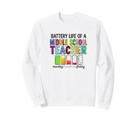 Duración de la batería de un Profesor de Secundaria Divertido Sudadera
