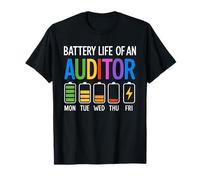 Duración de la batería del Color del Auditor Camiseta