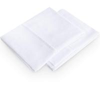 Duractron - Juego de 2 fundas de almohada de microfibra (50 x 75 C, M, sedosas, antiestáticas, resistentes al polvo y ácaros), color blanco