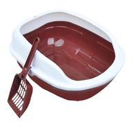 Duradera Arenero Gato Bandeja De Arena para Mascotas con Parte Superior Abierta, Resistente para Todo Tipo para Gatos, Inodoro para Gatitos, Orinal para A Prueba Salpicaduras Servicio Pesado(Coffe)