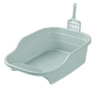 Duradera Arenero Gato Caja De Arena para Gatos Cara Alta, Contenedor, Bandeja para Gatitos, Portátil para Mascotas, Conejos, Cachorros Y Servicio Pesado(Blue)