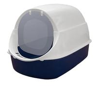 Duradera Arenero Gato Caja De Arena para Gatos con Solapa Y Pala En La Puerta Delantera, para Entrada Frontal Fácil Limpiar Servicio Pesado(Blue)