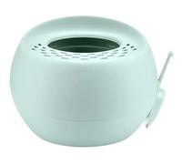 Duradera Arenero Gato Caja De Arena Redonda para Gatos con Pala para para, Inodoro Minimalista Moderno Sin Olor para Interior Servicio Pesado(Grün)