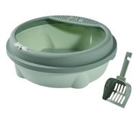Duradera Arenero Gato Caja De Arena Semicerrada para Gatos, Colcha con Parte Superior Abierta, Accesorios para Jaula, Bandeja para, para Mascotas Servicio Pesado(Grün,40.5x37x16 cm)