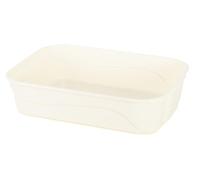 Duradera Arenero Gato Evite Fugas De Arena, Abra La Caja, Bandeja para Gatos con Tapa Abierta para Y Conejos Servicio Pesado(White)
