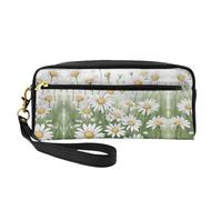 DURAGS Bolsa de maquillaje portátil con estampado abstracto de cebra, la pequeña bolsa de maquillaje perfecta para viajes, White Daisy2, Talla única