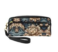 DURAGS Bolsa de maquillaje portátil con estampado de águila, la pequeña bolsa de maquillaje perfecta para viajes, Patrón de damasco 4, Talla única