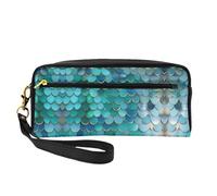 DURAGS Bolsa de maquillaje portátil con estampado de notas musicales, la pequeña bolsa de maquillaje perfecta para viajes, Escala de sirena 2, Talla única