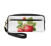 DURAGS Bolsa de maquillaje portátil con estampado de ovfo por la noche, la pequeña bolsa de maquillaje perfecta para viajes, Fresa Clipart, Talla única