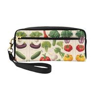 DURAGS Bolsa de maquillaje portátil con estampado de salpicaduras de cobre con textura de mármol, la pequeña bolsa de maquillaje perfecta para viajes, Introducción de varias verduras1, Talla única