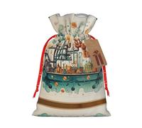 DURAGS Bolsa de regalo con cordón y estampado de química, bolsa de regalo de tela elegante para Navidad, ideal para cualquier ocasión