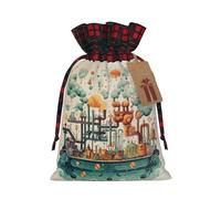DURAGS Bolsas de regalo con estampado de química, con textura rústica, prácticas bolsas de regalo de Navidad y vacaciones