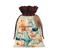 DURAGS Bolsas de regalo con estampado de química, con textura rústica, prácticas bolsas de regalo de Navidad y vacaciones