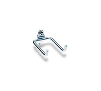 DuraHook Triton Products - Gancho para tablero de clavijas de doble barra, 10 unidades, color plateado
