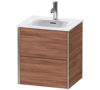 Durait XViu 4131 Módulo mural, 2 cajones, para lavabo Viu 234453, 510x420 mm, XV41310B179, Color: champán mate/nogal natural