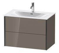 Durait XViu 4134 Mueble bajo encimera, 2 cajones, para lavabo Viu 234483, 810x480 mm, XV41340B289, Color: negro mate/gris claro hgl.