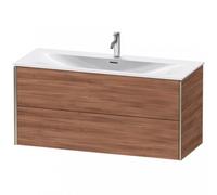 Durait XViu 4136 Mueble bajo encimera, 2 cajones, para lavabo Viu 234412, 1210x480 mm, XV41360B179, Color: champán mate/nogal natural