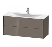 Durait XViu 4136 Mueble bajo encimera, 2 cajones, para lavabo Viu 234412, 1210x480 mm, XV41360B289, Color: negro mate/gris claro hgl.