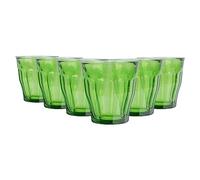 Duralex 6x Verde Selva 250ml Picardie Vasos de Vidrio - Vaso Agua Vino Whisky Ginebra Jugo Cóctel Bebiendo Cristalería Juego de Tazas