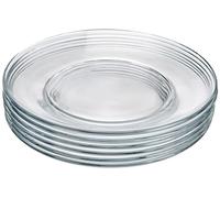 Duralex Plato Postre Lys Transparente 19 Cm, paquete de 6