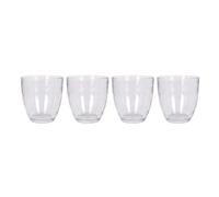 DURALEX | Set 4 Vasos de Cristal Agua 220ml Gigogne Transparente, Vasos Bajos Apilables de Vidrio, Vasos de Cristal Aptos Lavavajillas y Microondas para Cocina y Hogar