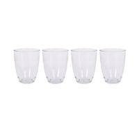 DURALEX | Set 4 Vasos de Cristal Agua 360 ml Gigogne Transparente, Vasos Apilables de Vidrio Resistente, Formato Bajo para Mesa y Cocina, Aptos Lavavajillas y Microondas
