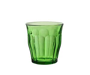 Duralex Set 4 Vasos Vidrio Templado 31 pilables, Pack Vasos Cocina Resistentes para Agua Zumo Refresco, Uso Diario, Colores Surtidos Colección Picardie