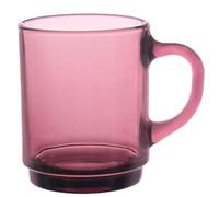 Duralex Set 6 Tazas Vidrio Templado 26 pilables, Taza Cocina Resistente para Café Té Desayuno, Uso Diario, Pack Tazas Vidrio Colores Variados Colección Versailles