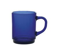 Duralex® Colección Versailles | Taza de té de cristal con asa de zafiro 26 cl| Juego de 6 piezas | Cristal ultrarresistente, compatible con lavavajillas, Made in France, apilable