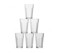 DURALEX | Set 6 Vasos de Cristal Agua 500 ml Picardie Transparente, Vasos Altos de Vidrio Templado con Relieve, Apilables, Aptos Lavavajillas y Microondas, Hogar y Cocina