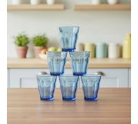 DURALEX | Set 6 Vasos Vidrio Templado 31cl Marine Apilables, Pack Vasos Cocina Resistentes para Agua Zumo , Uso Diario, Colección Picardie