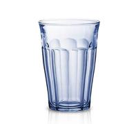 Duralex Set 6 Vasos Vidrio Templado 36cl Apilables, Pack Vasos Cocina Resistentes para Agua Zumo Refresco, Uso Diario, Colores Surtidos Colección Picardie