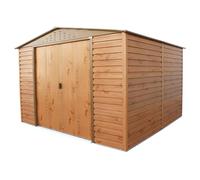 Duramax Alpine - Cobertizo de jardín de Metal con Base de Metal, 10 x 10 (9,75 m2), cobertizo de Acero galvanizado en Caliente, Techo Reforzado Fuerte, sin Mantenimiento y Resistente a la Intemperie