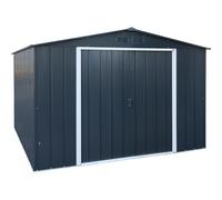 Duramax - caseta cobertizo jardín - ECO ALCOY 10X12 - Metal - color gris antracita