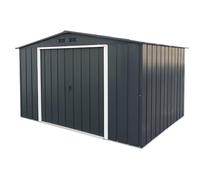 Duramax - caseta cobertizo jardín - ECO GANDIA 10X8 - Metal - gris antracita en amazon pone verde