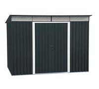 Duramax - caseta cobertizo jardín - TOP SHED PENTROOF 8X6 - Metal - color gris antracita - 2.64 x 1.84 x 2.02 metros