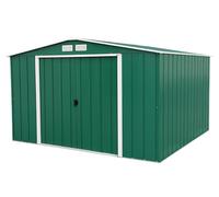Duramax Caseta de almacenaje, Eco 10X8 de Metal Revestimiento en los Bordes, Medidas 2.423 X 3.221 X 1.961 mm, de Color Verde