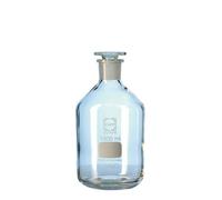 DURAN 21 165 17 Botella de reactivo, junta de tierra estándar de cuello estrecho, con tapón de cabeza plana de vidrio molido, capacidad de 50 ml, diámetro de 42 mm, altura de 80 mm (paquete de 10)