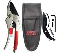 DURAN - Juego de Tijeras de Jardín con Rodillo de Corte Rodante - Muelle y Cuchilla - Tijeras de Jardín con su Maletín de Transporte - Protector de Yunque de Plástico PP - Accesorios de Montaje