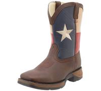 Durango Kids BT245 Lil' 8 Inch Patriotic,Brown/Union Flag,3.5 Big Kid