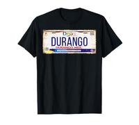 Durango Mexico License Plate Mexican Travel Vacation Beach Camiseta